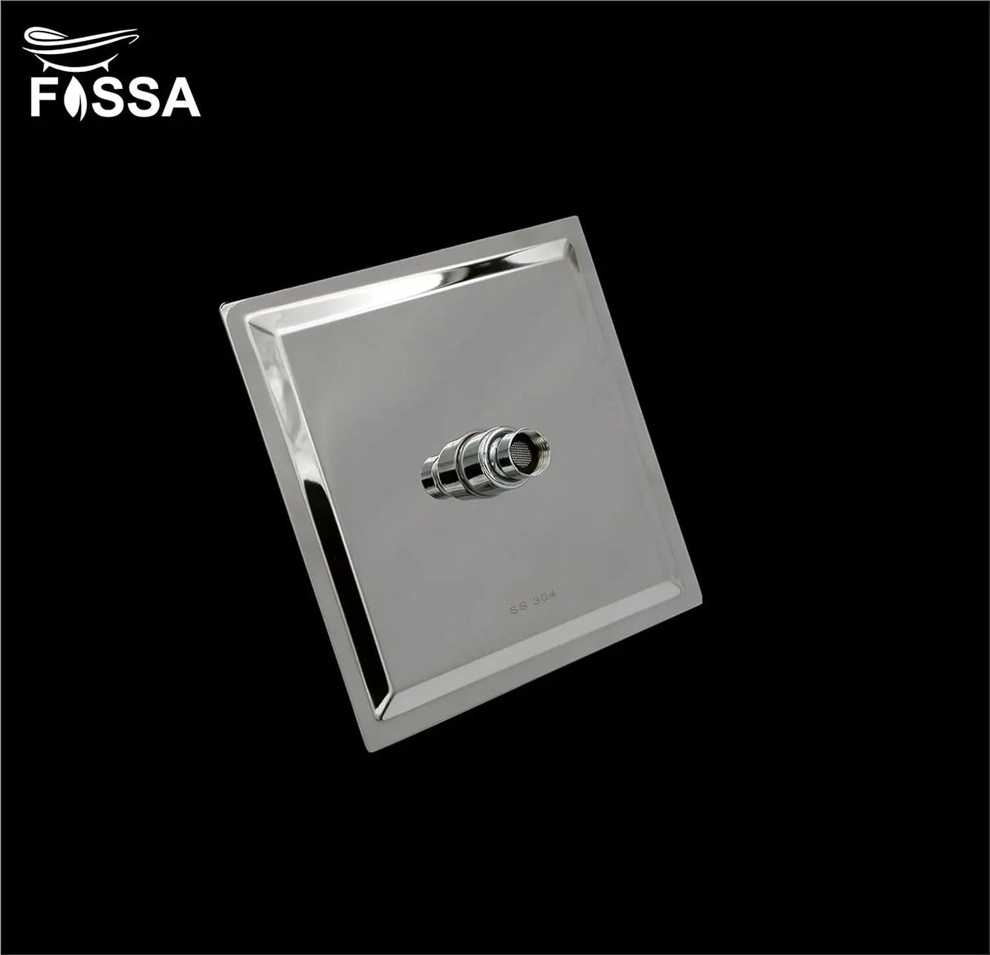 Fossa 4X4 Inch Rain Shower - Fossa Square High Pressure Shower Head Made of 304 Stainless Steel (Chrome Finish)-2