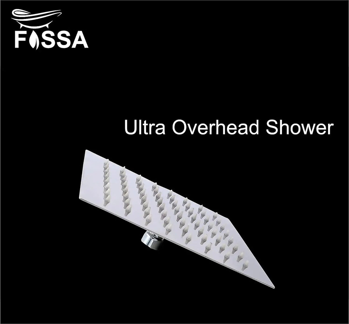Fossa 4X4 Inch Rain Shower - Fossa Square High Pressure Shower Head Made of 304 Stainless Steel (Chrome Finish)-1